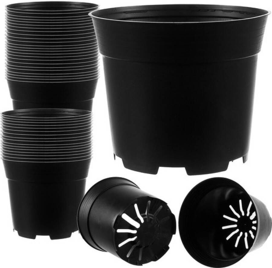 SOROH Kweekpot zwart Moestuinpotjes hoogte 13cm 2 liter (25 stuks)