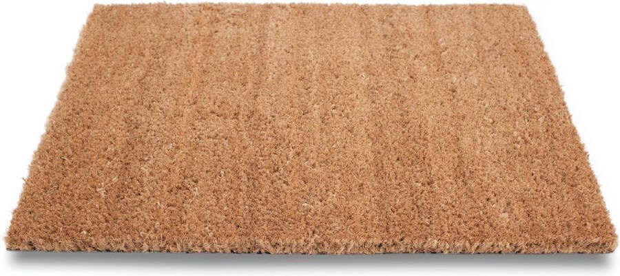 Sorex Set van 2x stuks bruine deurmatten buitenmatten pvc kokos 40 x 60 cm droogloopmatten vloermatten