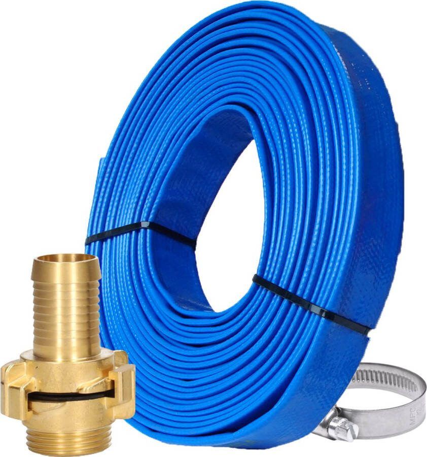 Sos pump Waterslang Set 25mm Efficiënte 12 5 meter slang voor waterafvoer met snelkoppelingen en slangklem. Beweeg water moeiteloos waar je wilt!