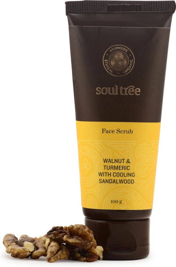 Soul Tree Soultree Face Scrub Walnoot & Kurkuma met Sandalwood