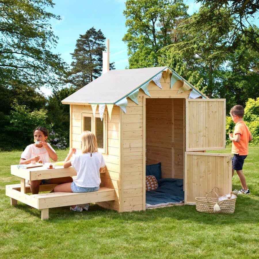 Soulet Speelhuis Tiana met Picknicktafel en Dakleer 128 x 221 cm