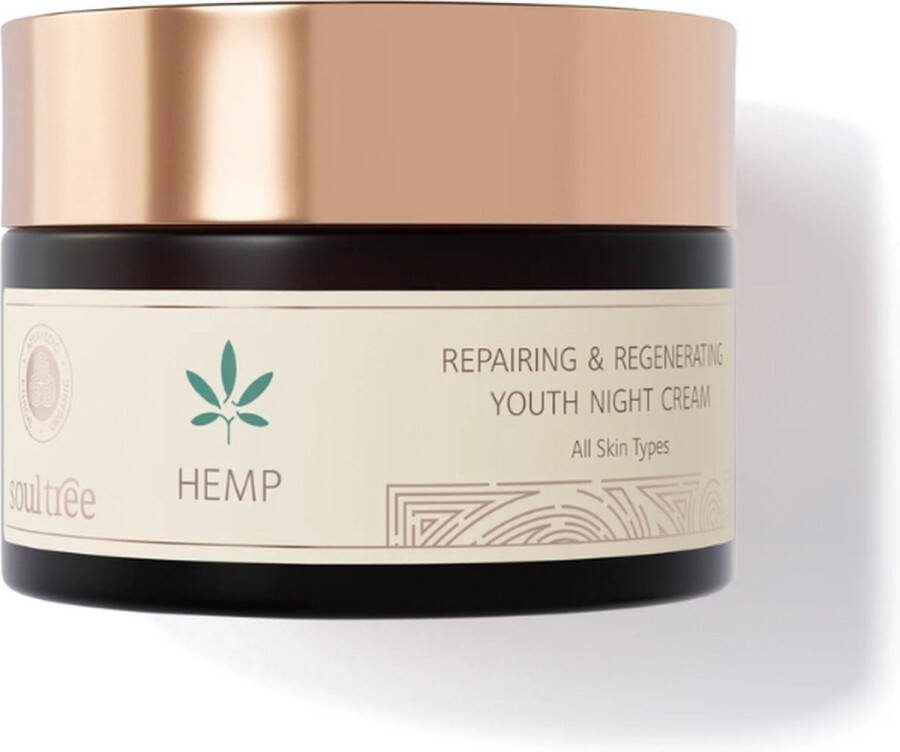 Soultree Hemp Repairing & Regenerating Youth Nachtcrème (50 g)