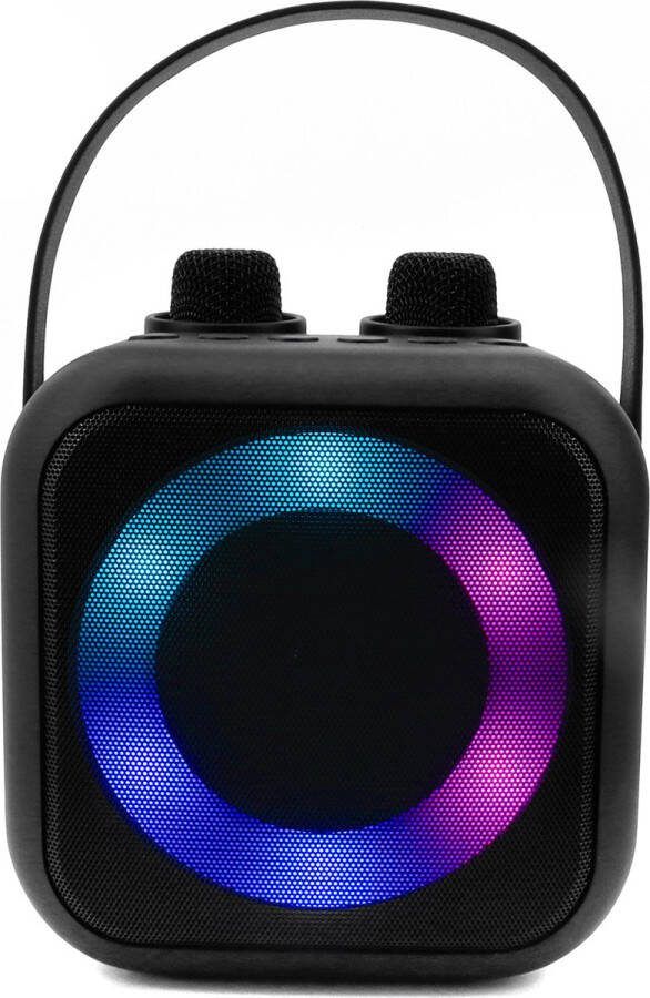 Soundmaster BT2024SW draagbaar Bluetooth karaokesysteem met 2 Bluetooth microfoons