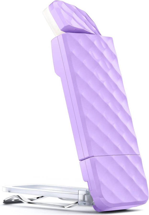 Sounix Leeslamp LED Boeklampje met 3 Lichtstanden Oplaadbare boeklamp USB Dimbaar Licht paars