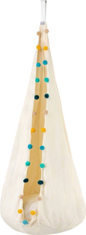 Sowka Hangnest schommel Pompons Kinderhangnest Cocoon Pompons