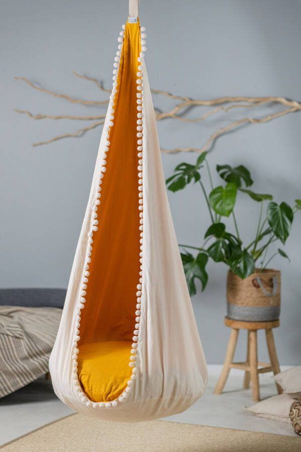 Sowka Hangnest schommel Honing-Beige voor kinderen