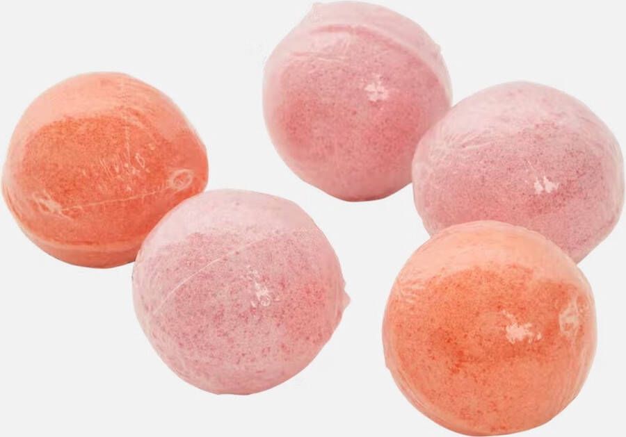 Spa exclusives 5 x 20 gram roze en oranje bruisballen Secret Promise Badbruisballen Bath Bombs 5-pack Limited Edition Vegan