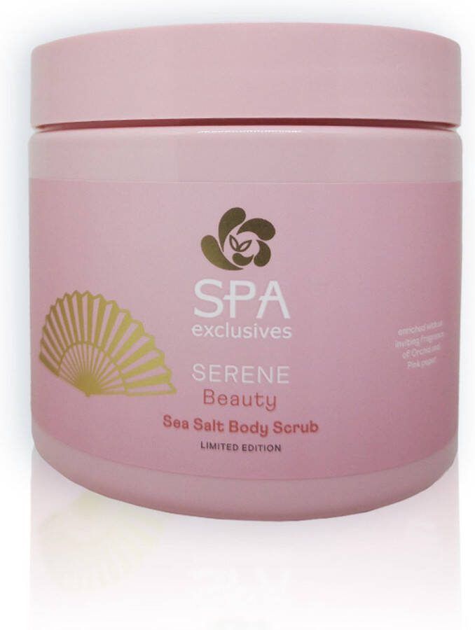 Spa exclusives Sea salt body scrub Serene 500 gram Orchidee & Pink pepper Limited Edition Vegan
