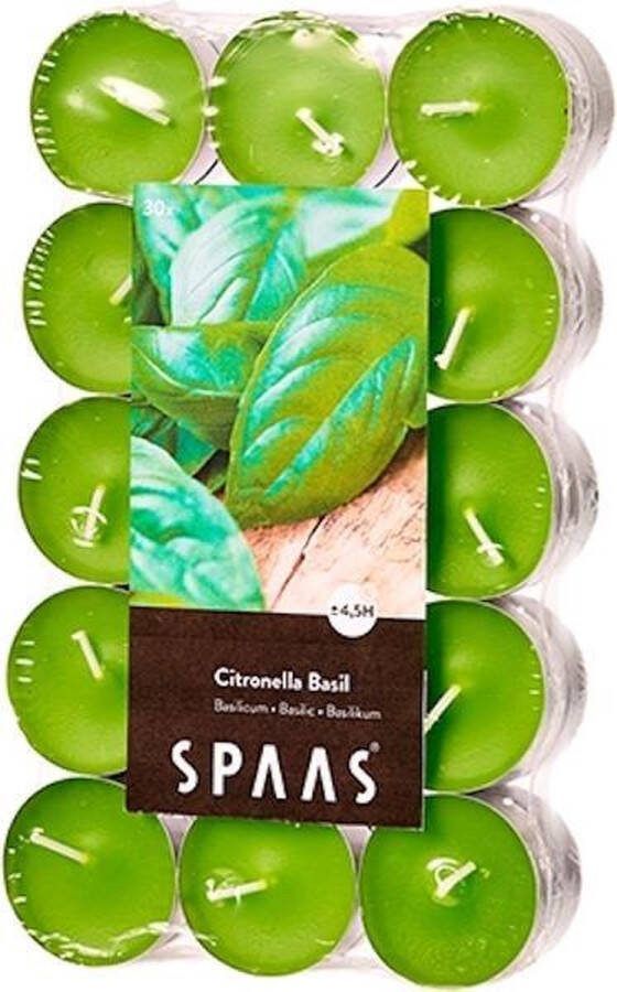 Spaas Citronella theelichten 30st Groen