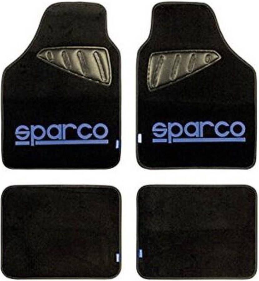 SPARCO Vloermattenset voor auto SPC1901 Universeel Zwart Blauw (4 pcs)