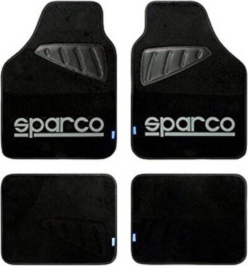 SPARCO Vloermattenset voor auto Universeel Zwart Gris (4 pcs)