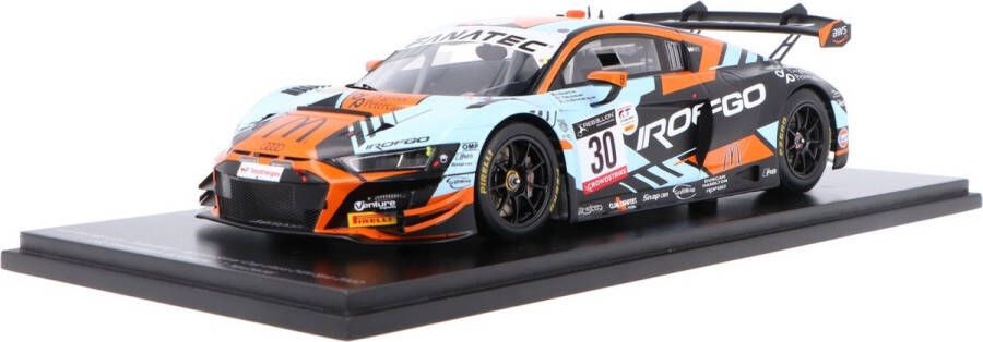 Spark Het 1:18 Diecast-model van de Audi R8 LMS GT3 Team WRT #30 van de 24H Spa van 2022. De rijders waren J.B. Simmenauer B. Goethe en T. Neubauer. De fabrikant van het schaalmodel is . Dit model is alleen online verkrijgbaar