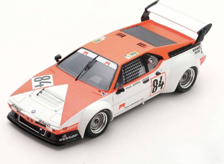 Spark Het 1:18 gegoten model van de BMW M1 M88 Team BMW Motorsport #84 van de 24H LeMans van 1980. De rijders waren H.J. Stuck D. Lacaud en H.G. Burger. De fabrikant van het schaalmodel is . Dit model is alleen online verkrijgbaar