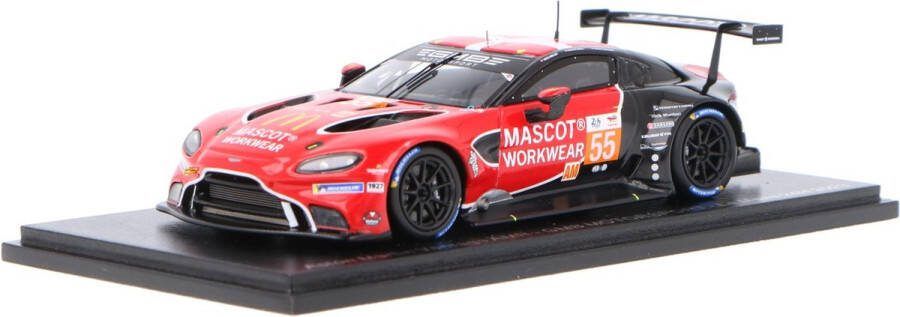 Spark Het 1:43 Diecast-model van de Aston Martin Vantage AMR 4.0L Turbo V8 Team GMB Motorsport #55 van de 24H LeMans van 2023. De rijders waren G. Birch J. Reno Moller en M. Sorenson. De fabrikant van het schaalmodel is . Dit model