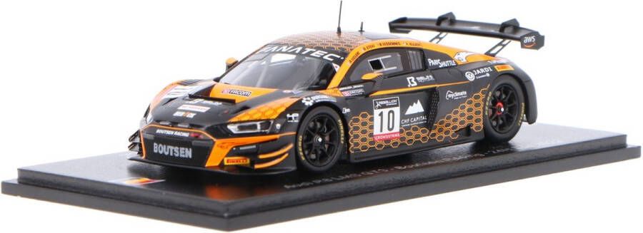 Spark Het 1:43 Diecast-model van de Audi R8 LMS GT3 Team Boutsen Racing #10 van de 24H Spa van 2022. De rijders waren K. Ojjeh B. Lessenes en A. LeClerc. De fabrikant van het schaalmodel is . Dit model is alleen online verkrijgbaar