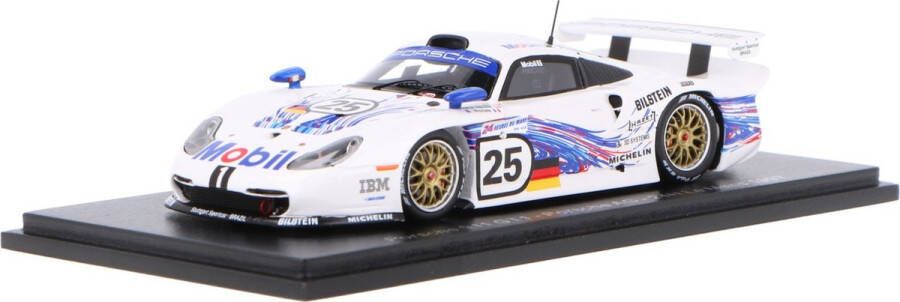 Spark Het 1:43 gegoten model van de Porsche 911 3.2L GT1 Evo Team Porsche ag #25 van de 24H LeMans van 1997. De rijders waren H. .J. Stuck B. Wollek en T. Boutsen. De fabrikant van het schaalmodel is . Dit model is alleen online ve