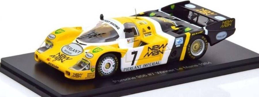 Spark Porsche 956 #7 Winner Le Mans 1984 (Zwart Geel) 1 43 Modelauto Schaalmodel Model auto