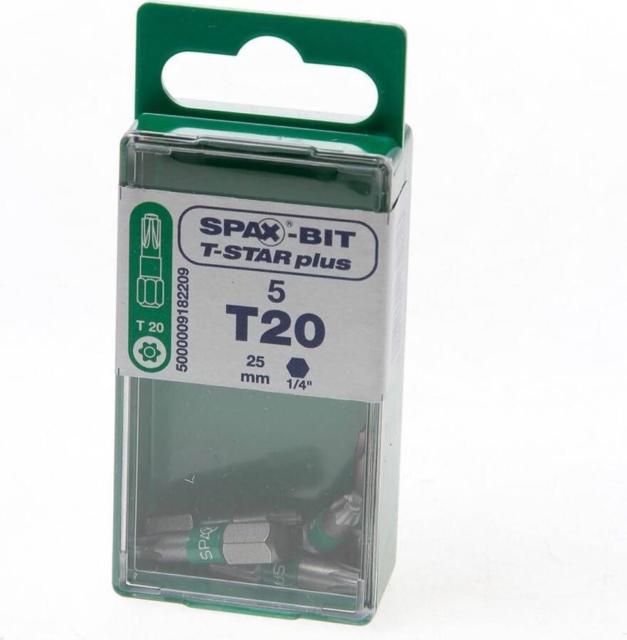 Spax schroefbit T-star Torx TX20 groen (5st)