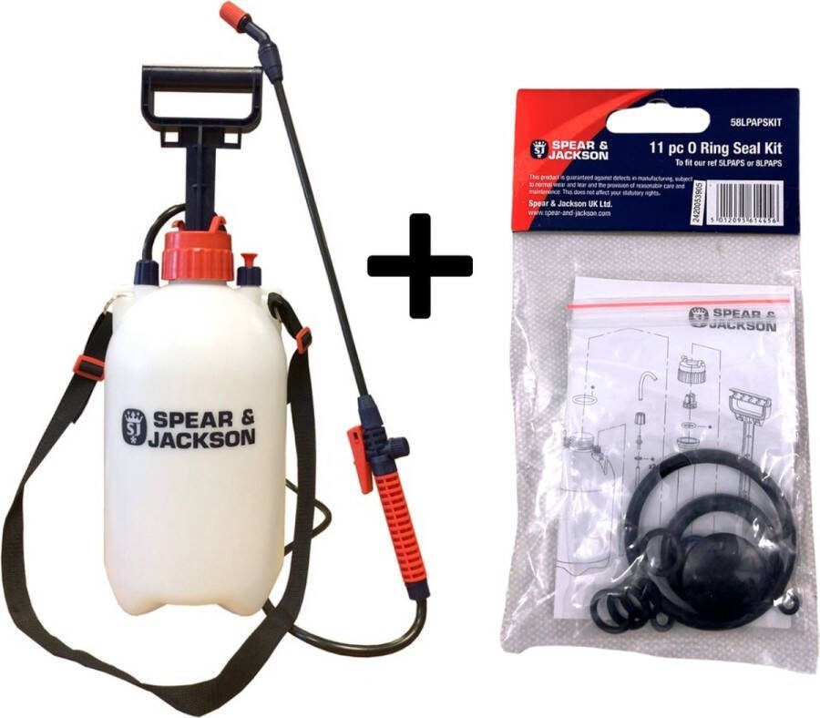 Spear & Jackson Drukspuit 5 Liter Met Ringen Druksproeier Onkruidverdelger Sproeier Drukspuiten drukspuit zuurbestendig drukspuit zuur