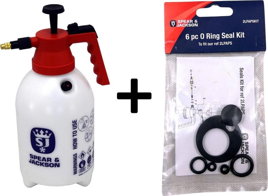 Spear & Jackson Drukspuit 2 Liter Met Ringen Druksproeier Onkruidverdelger Sproeier Drukspuiten drukspuit zuurbestendig drukspuit zuur