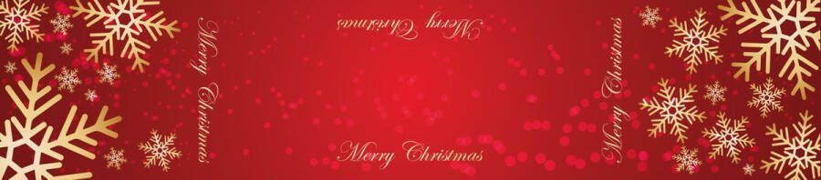 Specialprinting.nl Tafelloper 'Merry Christmas' groot 200x44 cm rood