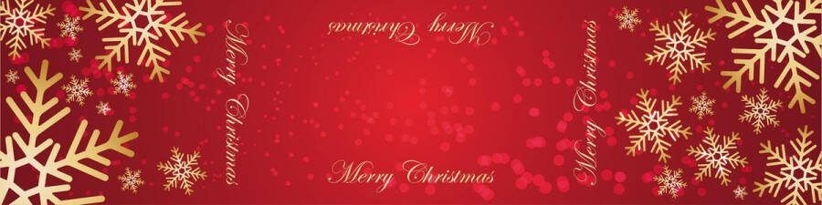 Specialprinting.nl Tafelloper 'Merry Christmas' klein 132x33 cm rood