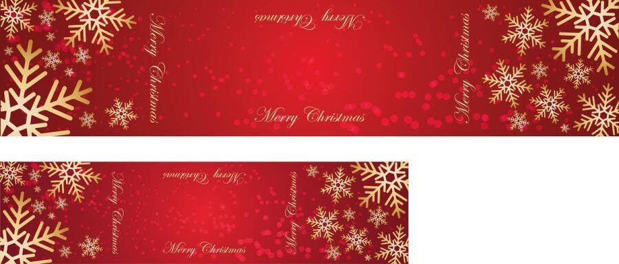 Specialprinting.nl Tafelloper 'Merry Christmas' set 200x44 + 132x33 cm rood