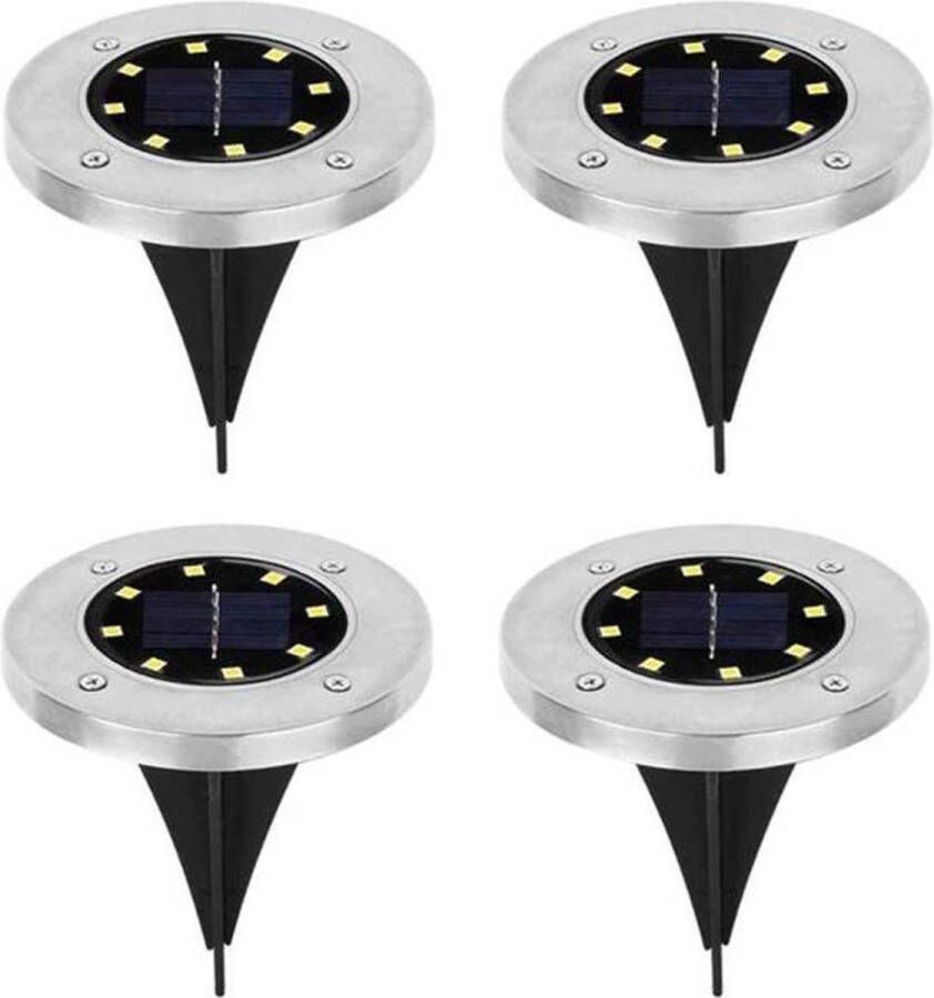 Specilights 4 x Solar LED Grondspots Tuinverlichting Spots Padverlichting op Zonne-Energie Waterdicht en Milieuvriendelijk