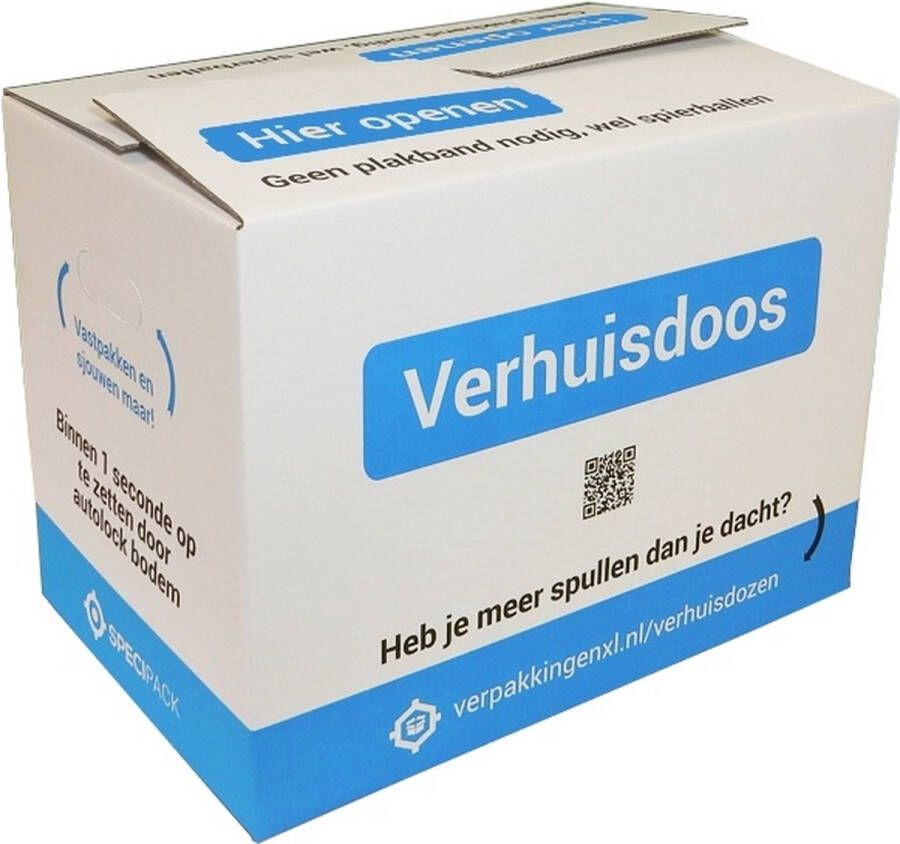 Specipack Verhuisdozen Premium 58 Liter 10 Dozen met Autolock bodem