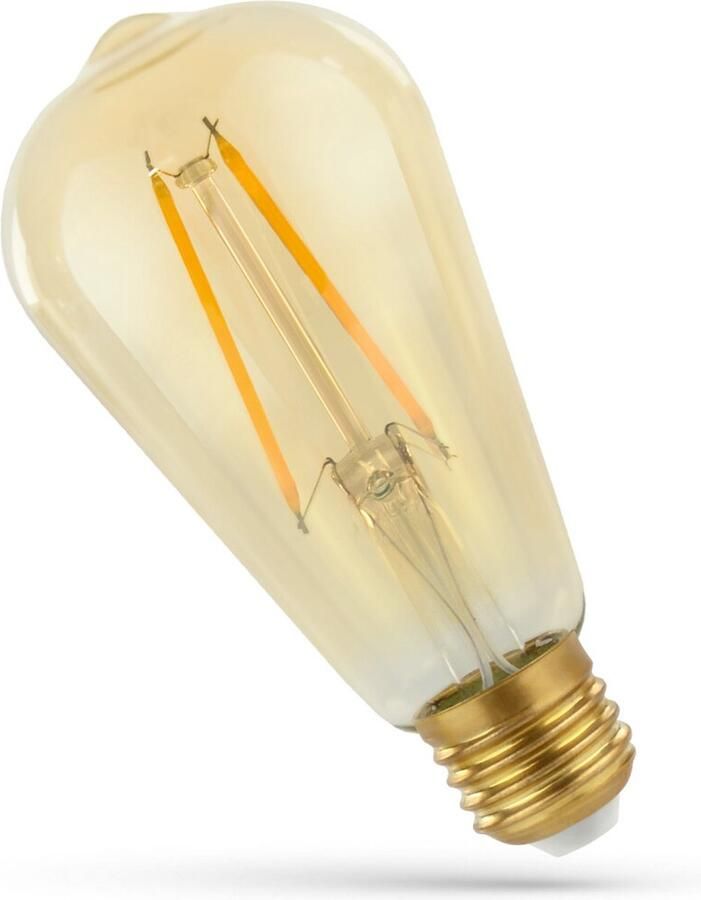Spectrum LED Filament lamp E27 ST58 5W vervangt 50W 2500K extra warm wit licht