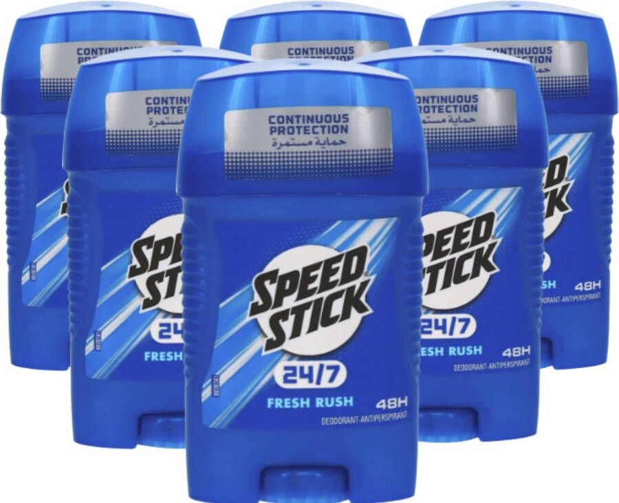 Speed stick Fresh Rush Deodorant Man Stick 6 x 50 ml Deodorant Man Voordeelverpakking