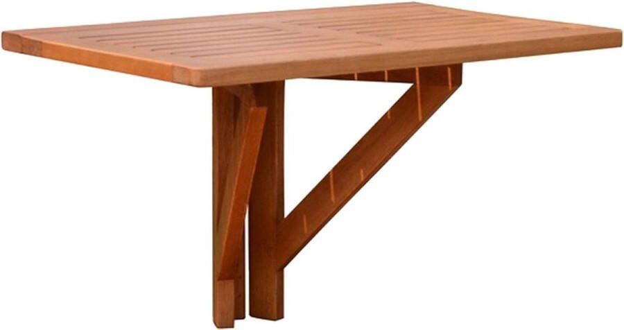 Spetebo Balkontafel eucalyptushout 60 x 40 cm houten klaptafel balkon hangtafel inklapbaar