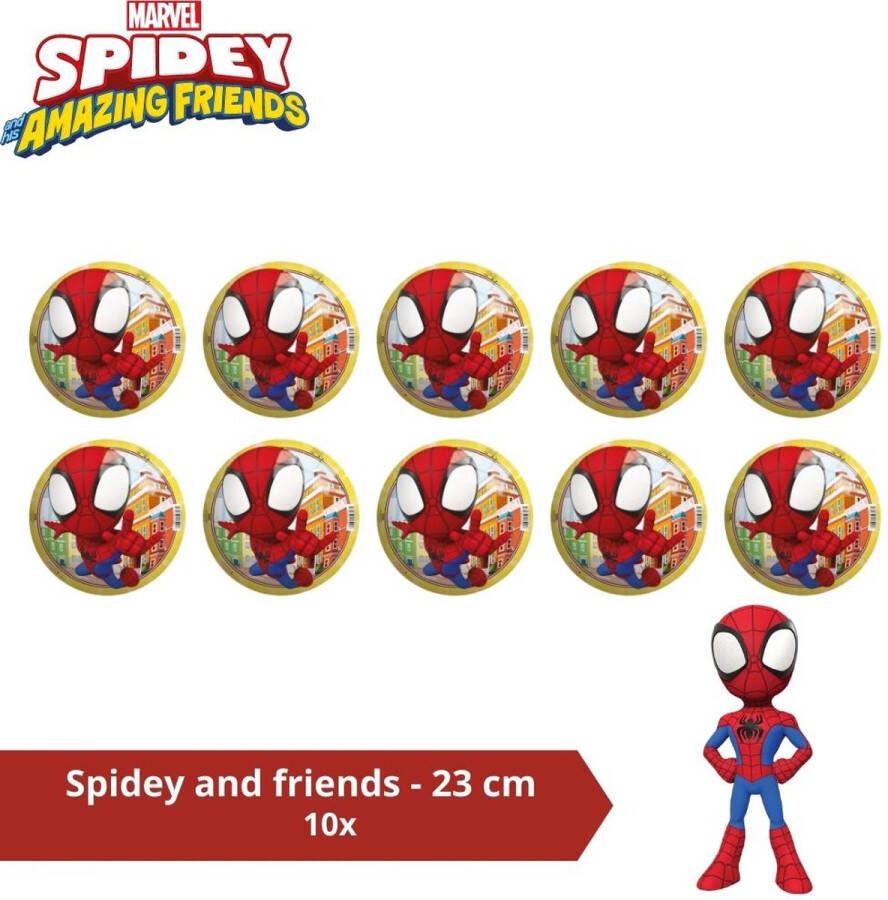 Spider-Man Bal Voordeelverpakking Spiderman en Friends 23 cm 10 stuks