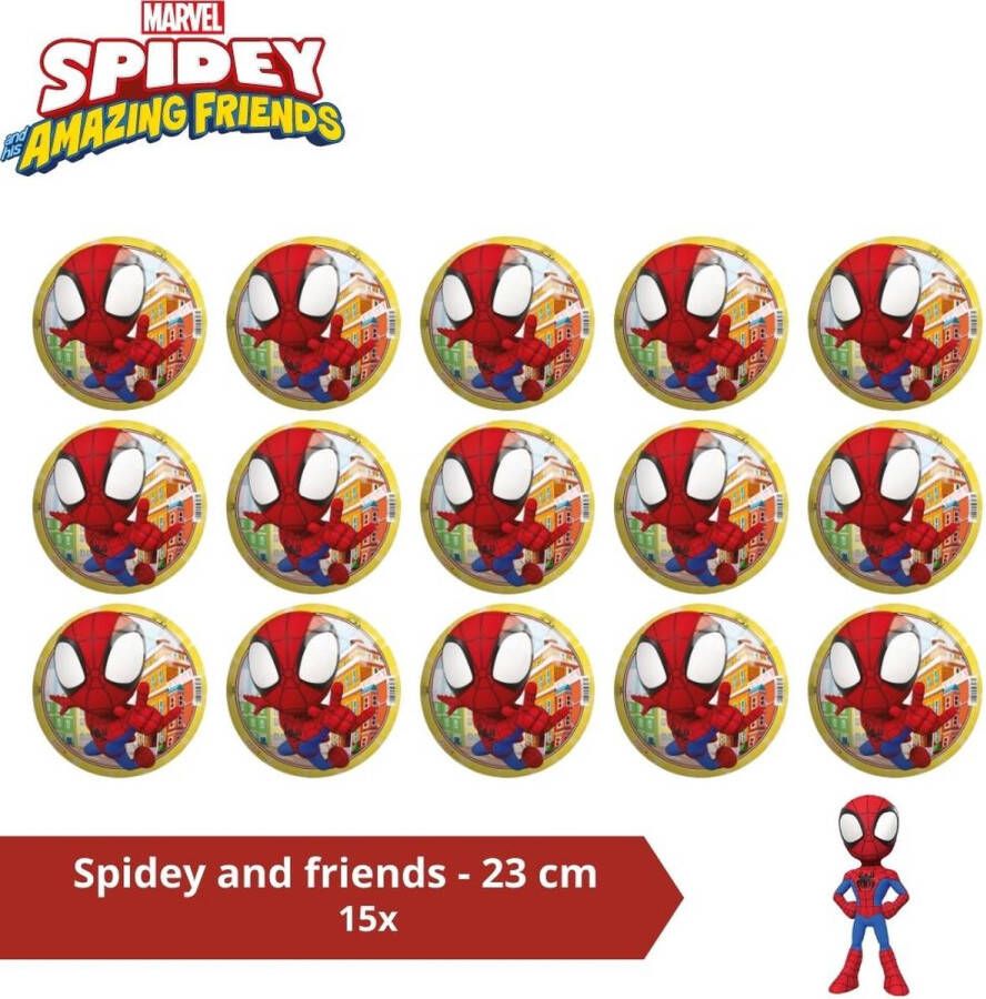 Spider-Man Bal Voordeelverpakking Spiderman en Friends 23 cm 15 stuks