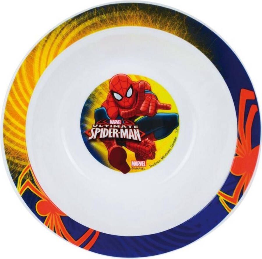 Spider-Man Diep kinder peuter ontbijt bordje kommetje Spiderman 16 cm Fruit dessert ijs