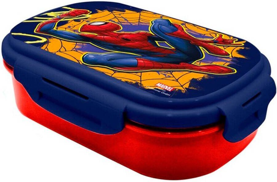 Spider-Man Marvel Lunchtrommel met bestek Broodtrommel spiderman School