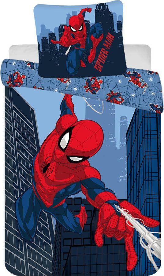 Spider-Man Spiderman Dekbedovertrek 160 x 200 cm + 60 x 80 cm – Kinderdekbedovertrek – 100 % Katoen