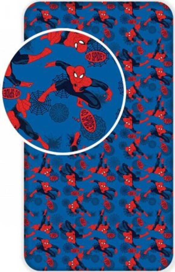 Spider-Man SpiderMan Go Spidey Hoeslaken Eenpersoons 90 x 200 cm Blauw
