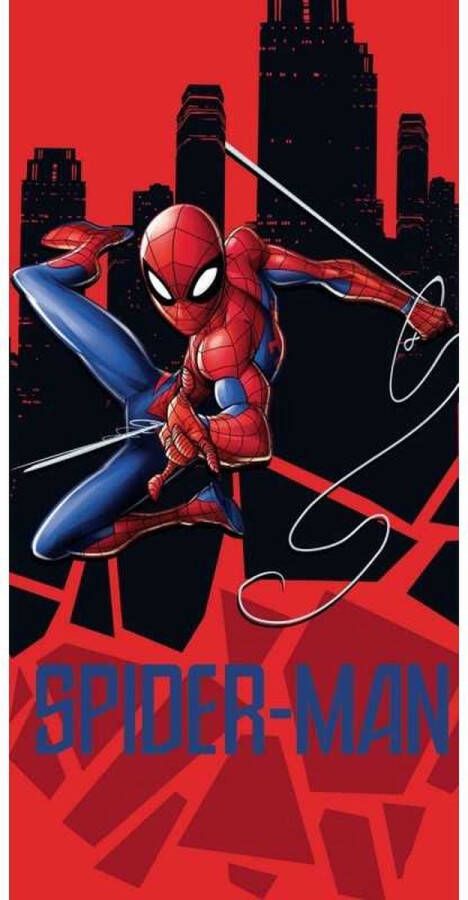 Spider-Man strandlaken 140 x 70 cm. Spiderman handdoek 100% katoen
