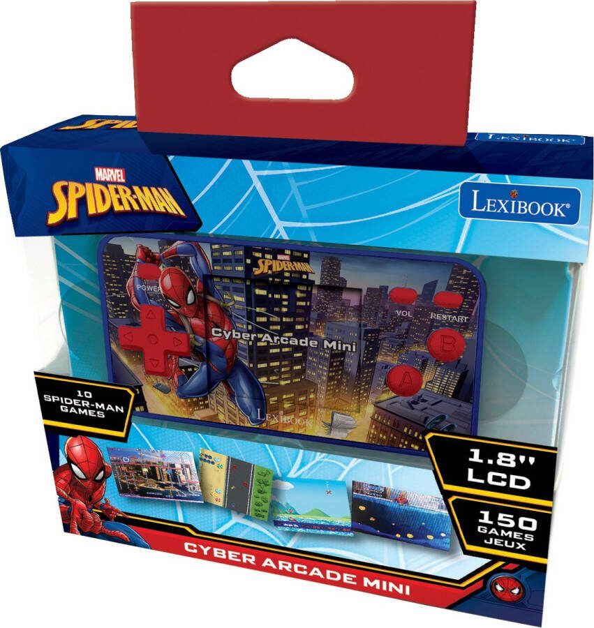 Spiderman™ Lexibook Spider-Man Cyber Arcade Pocket-gameconsole 150 gaming LCD op batterijen rood blauw JL1895SP