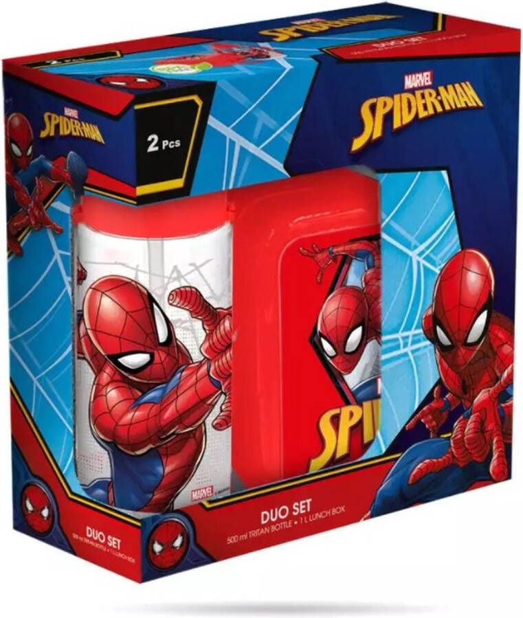 Spiderman™ Spiderman broodtrommel lunchbox drinkbeker 500ml lunchset