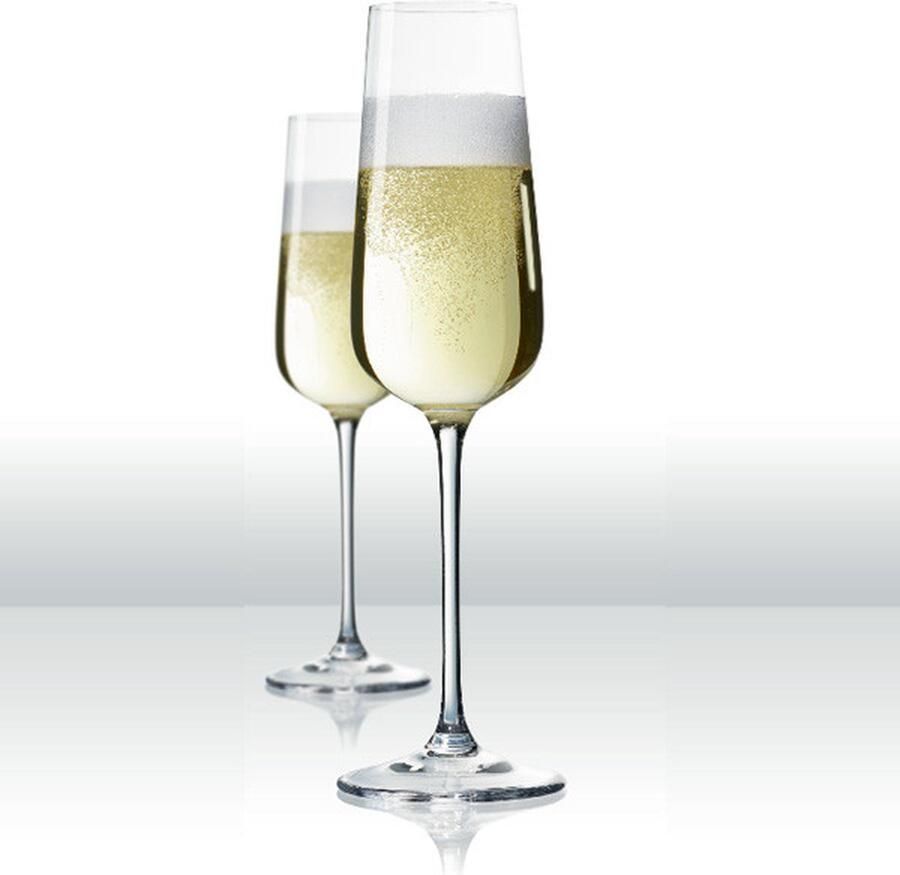 Spiegelau Bordeaux Capri Champagne glazen 2 stuks Champagneglazen Kristal Champagneglas Glas kristal set van 2 250 ml Kristal