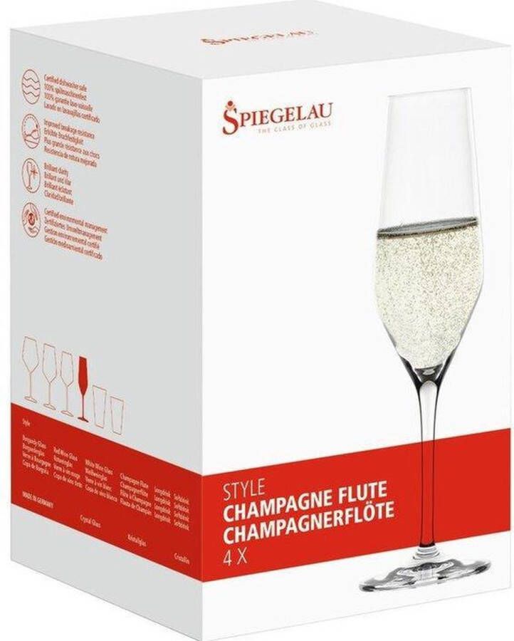 Spiegelau Style champagneflute (240 ml) (set van 4)