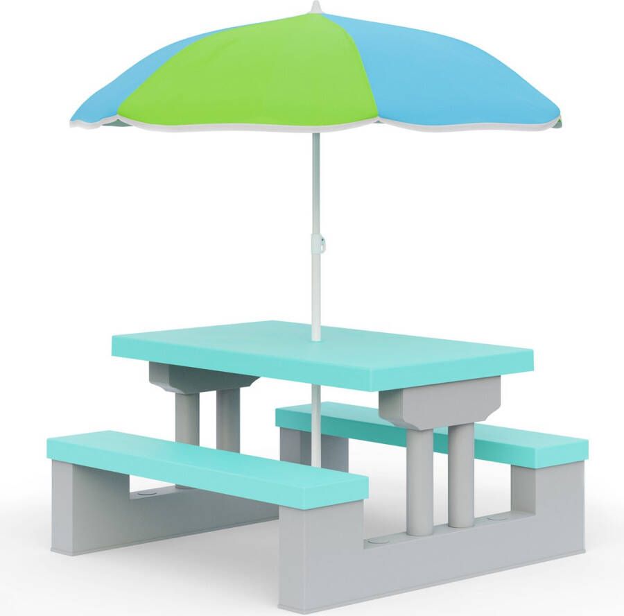 Spielwerk Kinder Tuinset – Incl. Parasol UV-bescherming Mint Grijs