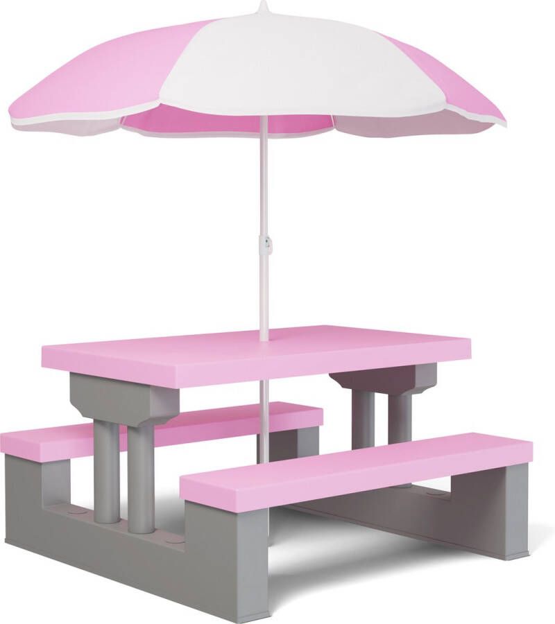 Spielwerk Kinder Tuinset – Incl. Parasol UV-bescherming Roze Grijs