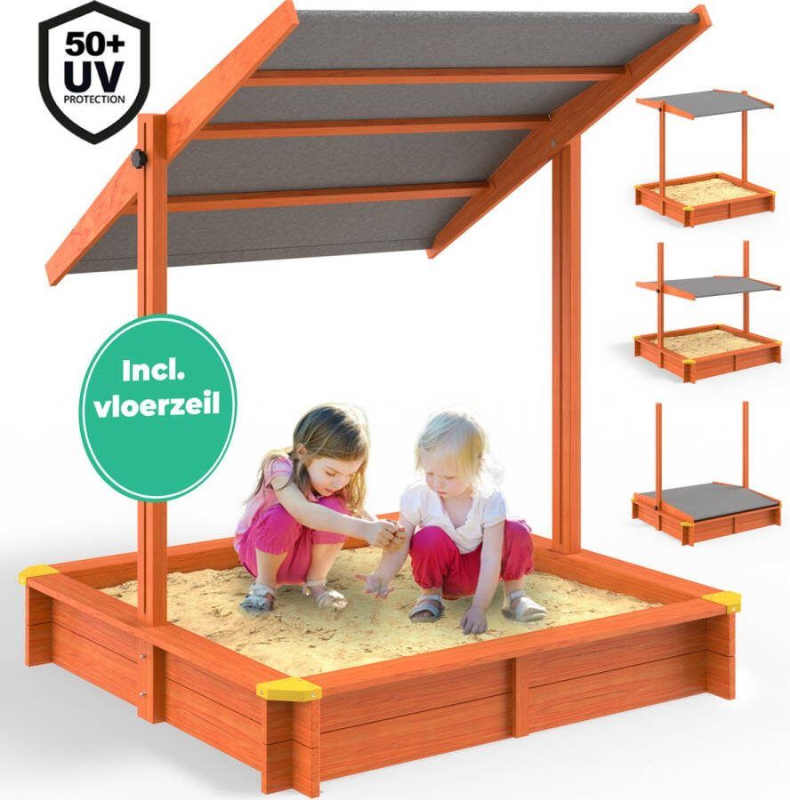 Spielwerk Zandbak Sami met Dak 120x120cm Geïmpregneerd Hout UV 50+