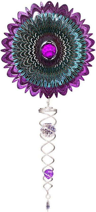 Spin Art Cooking Vinyl Spin Art Crystal Windspinner Mandala Calactic Crystal Tail ACTCRYMGA totale lengte 60cm