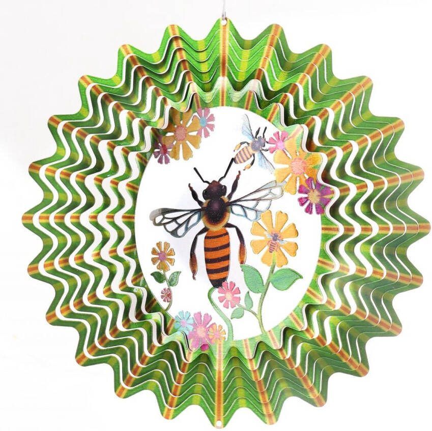Spin Art Cooking Vinyl Windspinner Spin Art Bij Bee RVS 12BEE309 Ø 30cm
