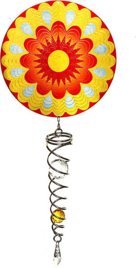 Spin Art Cooking Vinyl Windspinner Spin Art Mandala Sun Artist Crystal Tail ACTMSU0800 totale lengte 60cm