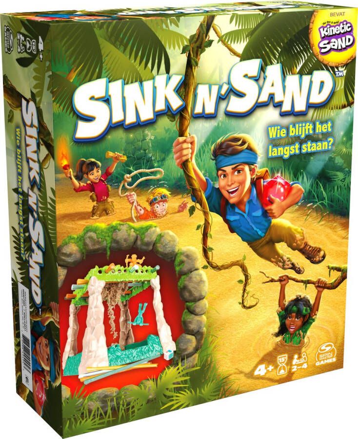 Spin Master Sink N' Sand Familiebordspel met Kinetic Sand-drijfzand Nederlandse versie